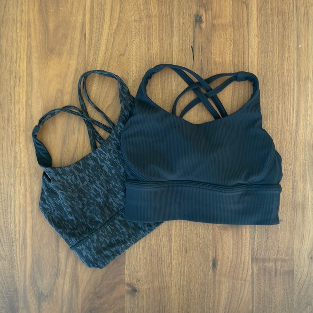 2 great condition lululemon bras! Energy long line